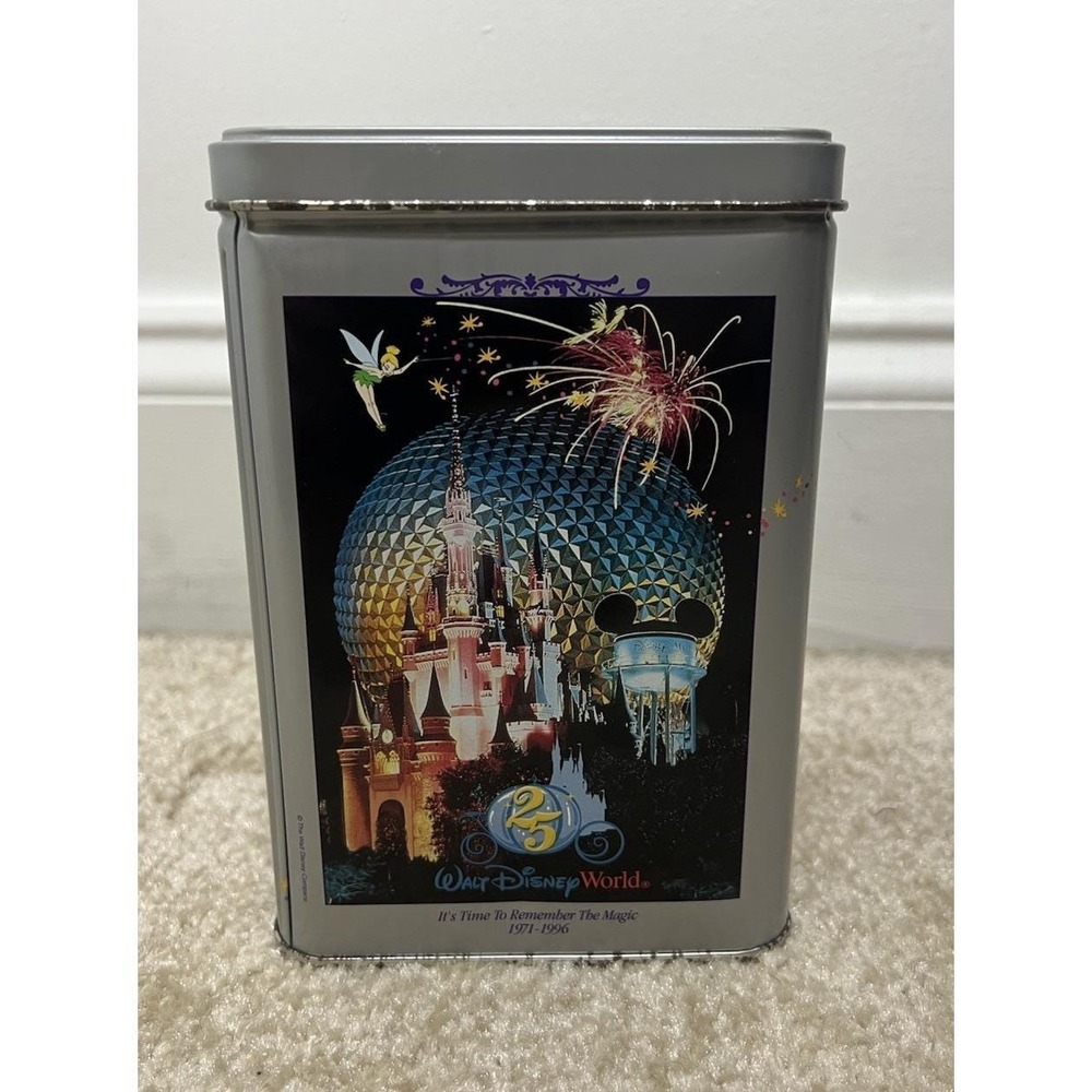 VTG Walt Disney World 25th Anniversary Nestle' Cookie Tin Mickey Mouse 1996
